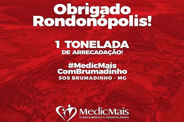 Rondonopolitanos arrecadam uma tonelada de donativos para vítimas de Brumadinho