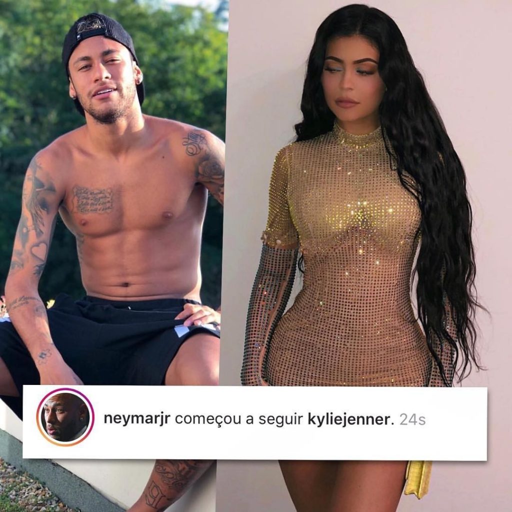Neymar é o novo seguidor de Kylie Jenner