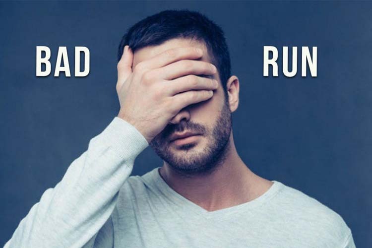 Homem lamenta a Bad Run 