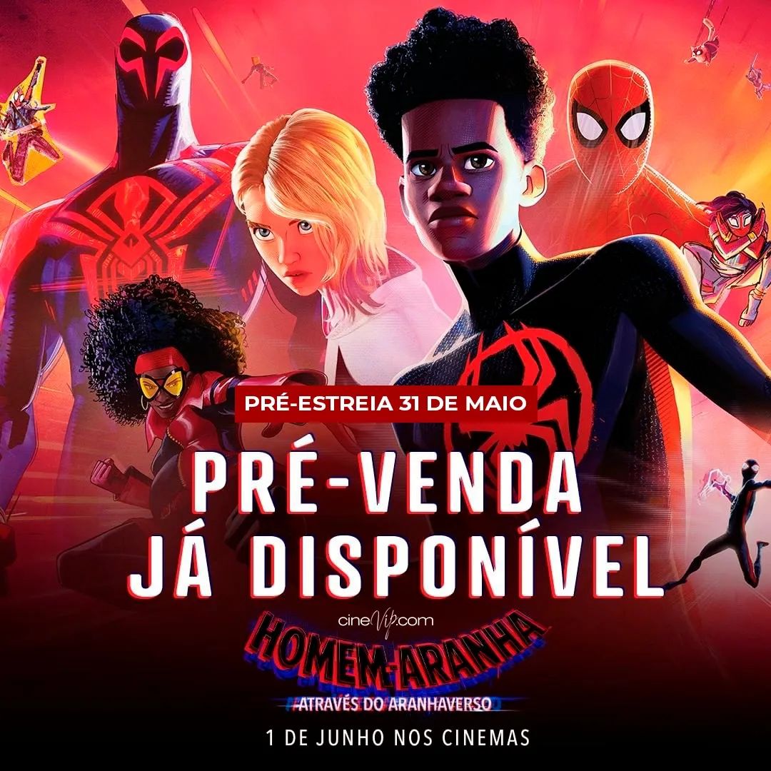 O próximo filme do Homem-Aranha chegará aos cinemas em 01 de Junho de 2023.  Assista ao trailer de Homem-Aranha: Através do #AranhaVerso agora., By  Cinemark Brasil