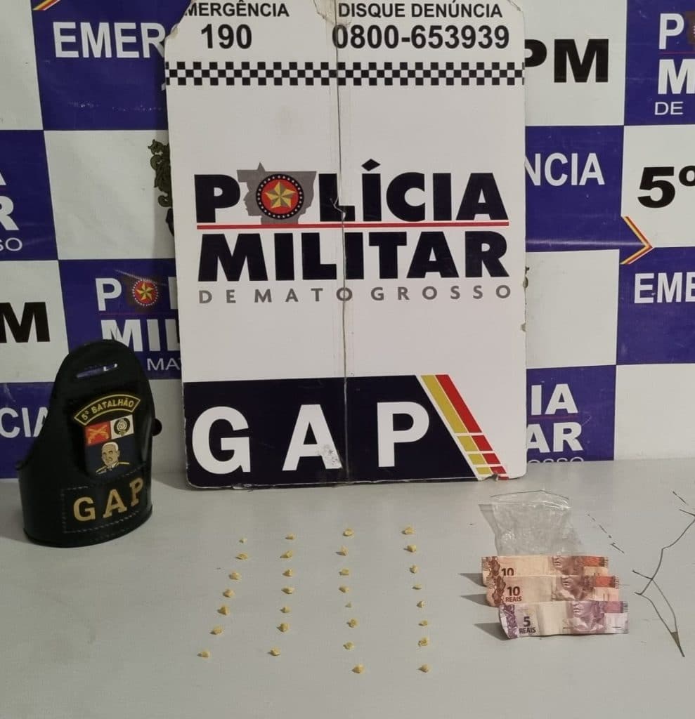 Polícia Militar realiza prisão por tráfico de drogas em Rondonópolis