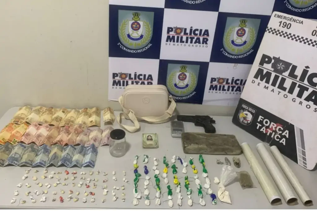 Mãe e filho são presos pela PM por tráfico de drogas em Cuiabá