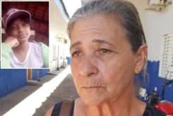Mãe da vítima, Neuza Oliveira; adolescente desaparecida em detalhe - Reprodução