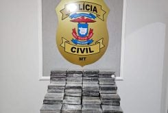 Carga de cloridrato de cocaína, droga pura, avaliada em R$ 10 milhões - Foto por: PJC-MT/PM-MT