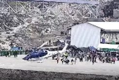 Helicóptero se preparava para pousar em Kedarnath, nos Himalaias - Reprodução
