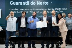 Prefeito de Guarantã do Norte, Érico Gonçalves, assina convênio para asfalto no município - Foto por: Mayke Toscano/Secom-MT